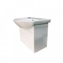 Тумба Mikola-M в ванну Classik-2 подвесная с керамическим умывальником 55 см Белый Еланец