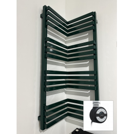 Полотенцесушитель электрический Terma INCORNER 1005x350 RAL 6005(зеленый) тен MOA