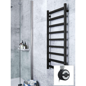Полотенцесушитель электрический Terma SIMPLE 1080x500 Black mat с теном MOA