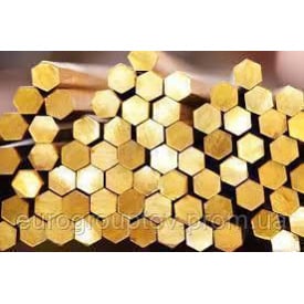 Латунний шестигранник 17х3000 ЛС59 асортимент доставка порізка