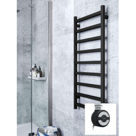 Полотенцесушитель электрический Terma SIMPLE 1080x500 Black mat, с теном MOA