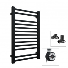 Рушникосушка комбінована Terma Bone 760x500 Black mat тен MOA + вентиль Integra Black mat