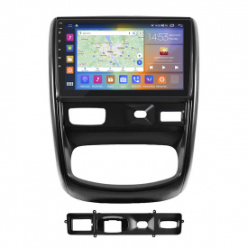Штатная магнитола Lesko 9" Renault Duster I 2010-2015 4/64Gb CarPlay 4G Wi-Fi GPS Prime (7797-48022)
