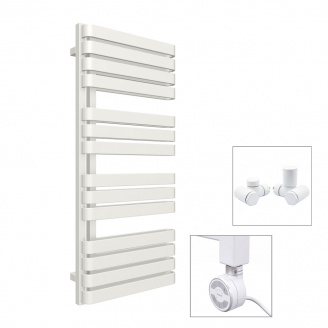 Рушникосушка комбінована Terma Warp S 1110x500 White mat тен MOA + вентиль Integra