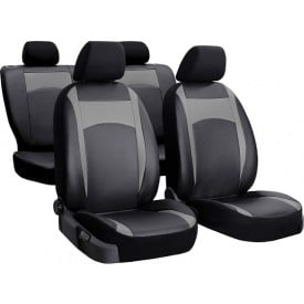 Авточехлы из эко кожи Hyundai Accent (1999-2012) Pok-ter Design Leather с серой вставкой