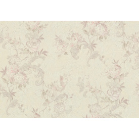 Обои Lanita виниловые на флизелиновой основе ЭШТ Агава декор 1-1405 светло-пудровый Скиф (1,06х10,05м.)