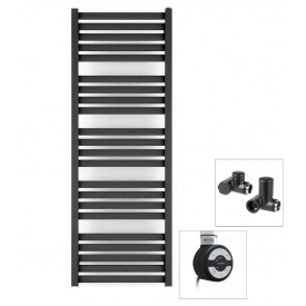 Рушникосушка комбінована Terma Marlin 1185x430 Black mat тен MOA + вентиль Integra Black