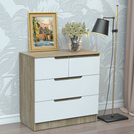 Комод Тиса Мебель 315 Дуб сонома Белый