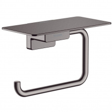 Держатель туалетной бумаги Hansgrohe AddStoris с полочкой, Brushed Black (41772340)
