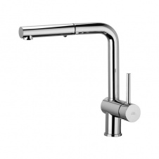 Смеситель для мойки Paffoni Light с поворотным изливом, металл (LIG285ST-MET)