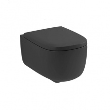 Унитаз подвесной Nic Design Ovvio 37.4х53х28.5 см с крышкой, Antracite матовый (003479013/005437013)