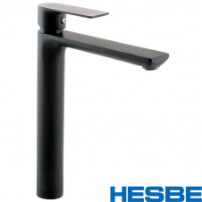 Смеситель для умывальника высокий HESBE ALEX Black Chr-001 (high)