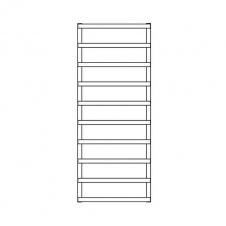 Радиатор Cordivari ALESSANDRA Inox Satin L: 530 мм; H: 1300 мм, 310 watt, t = 50 °C (3551680450005)