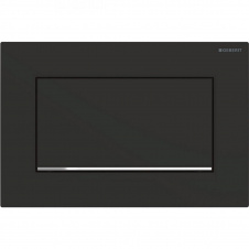 Панель смыва для унитаза Geberit Sigma30 одинарный смыв, чёрный матовый/хром (115.893.14.1)