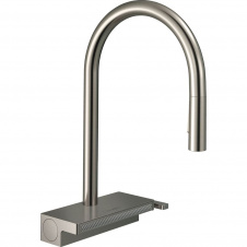 Смеситель кухонный Hansgrohe Aguno Select 170 3jet с вытяжным изливом Sbox, стальной (73831800)