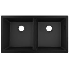 Кухонная мойка Hansgrohe S510-U770 под столешницу 820х450 на две чаши 370/370, Graphiteblack (43434170) Обухів
