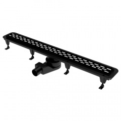 Душевой канал Waterway Stream 900, корпус черный, решетка Old Line черная (WSB900001N22) Каменское