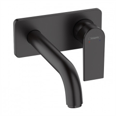 Смеситель для умывальника настенный Hansgrohe Vernis Shape 205 мм, черный матовый (71578670) Херсон