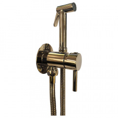 Гигиенический душ со смесителем Paffoni Tweet Round Mix, медовое золото (ZDUP110HG) Одеса