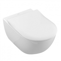 Унитаз подвесной Villeroy&amp;Boch VERITY DESIGN 2.0 с крышкой SlimSeat и быстросъемным креплением, белый (5C98HR01) Бровари
