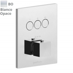 Термостат для душа Paffoni Compact box скрытого монтажа (3 функции) внешняя часть, Bianco Opaco (CPT519BO) Вишневое