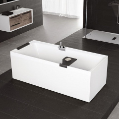 Ванна акриловая Novellini Divina 170х75 Standart с рамой и 2 панелями HPL Leafy White, белый (DI217075-A2A) Ізмаїл