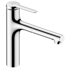 Смеситель для кухни Hansgrohe Zesis M33 160 2jet с вытяжным изливом sBox Lite, Chrome (74804000) Бердичів