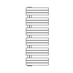 Радиатор Cordivari KELLY FLAT L: 500 мм; H: 1312 мм, 563 watt, t = 50 °C (3551720000605) Тячів