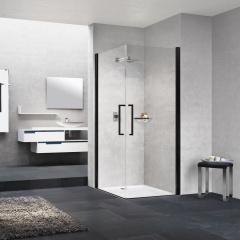 Душевая кабина угловая Novellini Young 2G, 2-дверная, 100х100, стекло-Clear, профиль-черный матовый (Y22G99L-1H+Y22G99L-1H) Черкассы