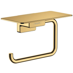 Держатель туалетной бумаги Hansgrohe AddStoris с полочкой, Polished Gold Optic (41772990) Полтава