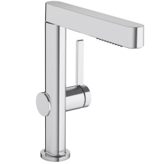 Смеситель для умывальника Hansgrohe Finoris 230 с вытяжным душем 2jet и донным клапаном Push-Open, хром (76063000) Київ