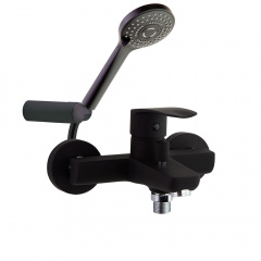 Смеситель для ванны/душа Ramon Soler NEW FLY с ручным душем, Черный матовый (570502BTNM57C303581) Лозова