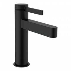 Смеситель для умывальника Hansgrohe Finoris 110 с донным клапаном push-open, черный матовый (76020670) Київ