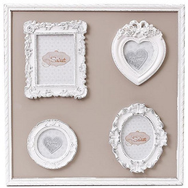 Рамка-коллаж деревянная на 4 фото доска 36х36 см Bona DP41934