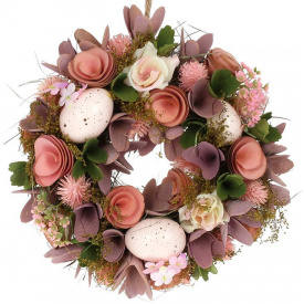 Декоративный венок подвесной Lilac Flowers Ø24cm Bona DP118236