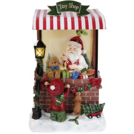 Композиция новогодняя Santaapos Toy Shop с LED подсветкой полистоун Bona DP69434