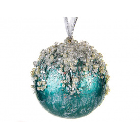 Елочный шар Elen 12 см Синий (66-166)