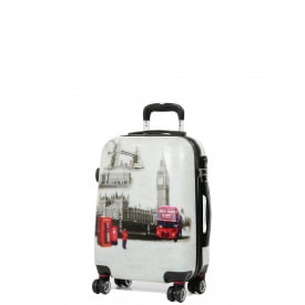 Чемодан Малый (S) Поликарбонат под Ручную кладь Airtex 809 London 44 л 54x35x23 см Разноцветный