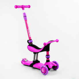 Самокат-велобег трехколесный Best Scooter колеса PU со светом 3 в 1 70 кг Violet (105656)