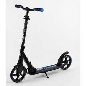 Двухколесный самокат Best Scooter складной амортизатор стоп сигнал 100 кг Black and blue (105431)