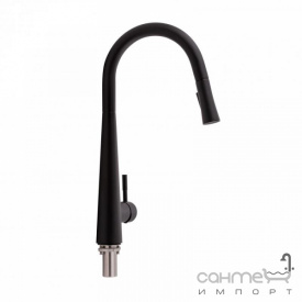Смеситель для кухни с вытяжным изливом Q-tap Evicka QTEVI9135103UB матовый черный