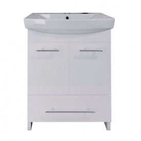 Тумба пластиковая с нижним ящиком Mikola-M Бесконечность 70 см Белый