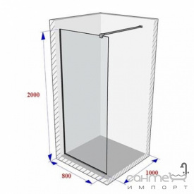 Душевая кабина Weston WP0 800x1000x2000 polish/прозрачное стекло