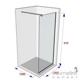Душевая кабина Weston WD0 1200x1200x2100 polish/прозрачное стекло