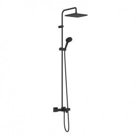 VERNIS SHAPE душева система Showerpipe 240 з термостатом для ванни, 1jet, чорний матовий