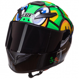 Мотошлем RXR M-3831 L(58-61) Черный-салатовый