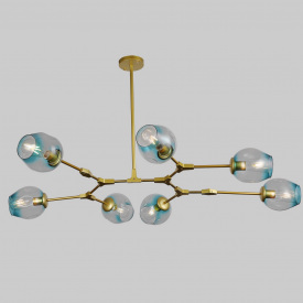 Люстра на 7 ламп Lightled Molecule 52-L7731-7 GD+BL