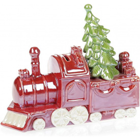 Копилка Паровоз ceramic 20х17 см красный перламутр Bona DP43137