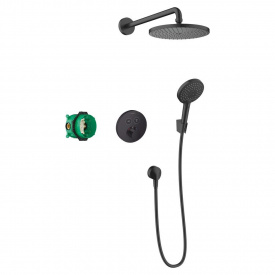 Душевая система Hansgrohe Raindance S 240 1jet ShowerSelect S 8 в1, черный матовый (27959670)