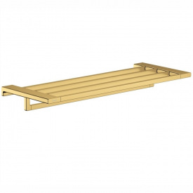 Полочка с полотенцедержателем Hansgrohe AddStoris 63х64,8x24,8 см, Polished Gold Optic (41751990)